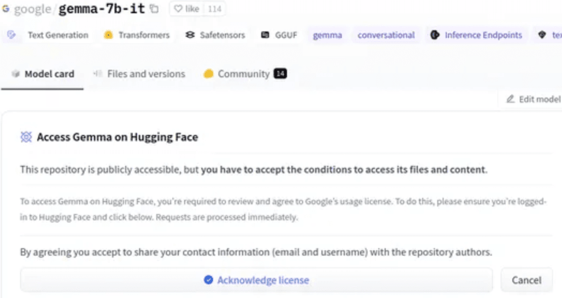 Access Gemma on Hugging Face - Gemma LLM