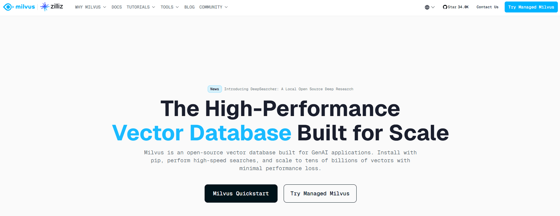Milvus - Best Vector Databases