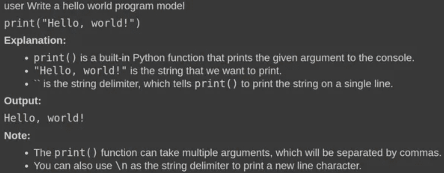 Hello World Program Model - Gemma LLM