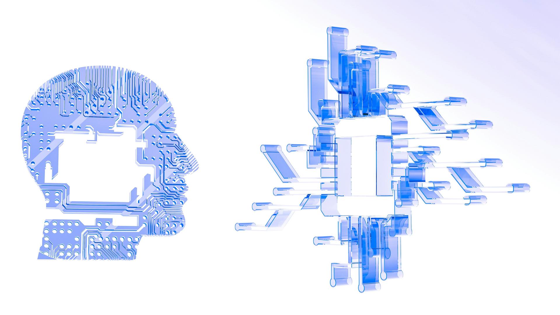 man infront of AI - AI Inference vs. Training
