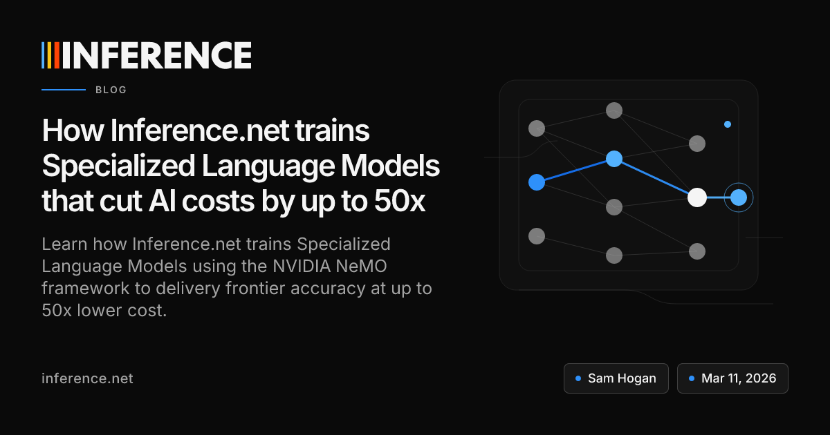 How Inference.net trains Specialized Language Models that cut AI costs by up to 50x